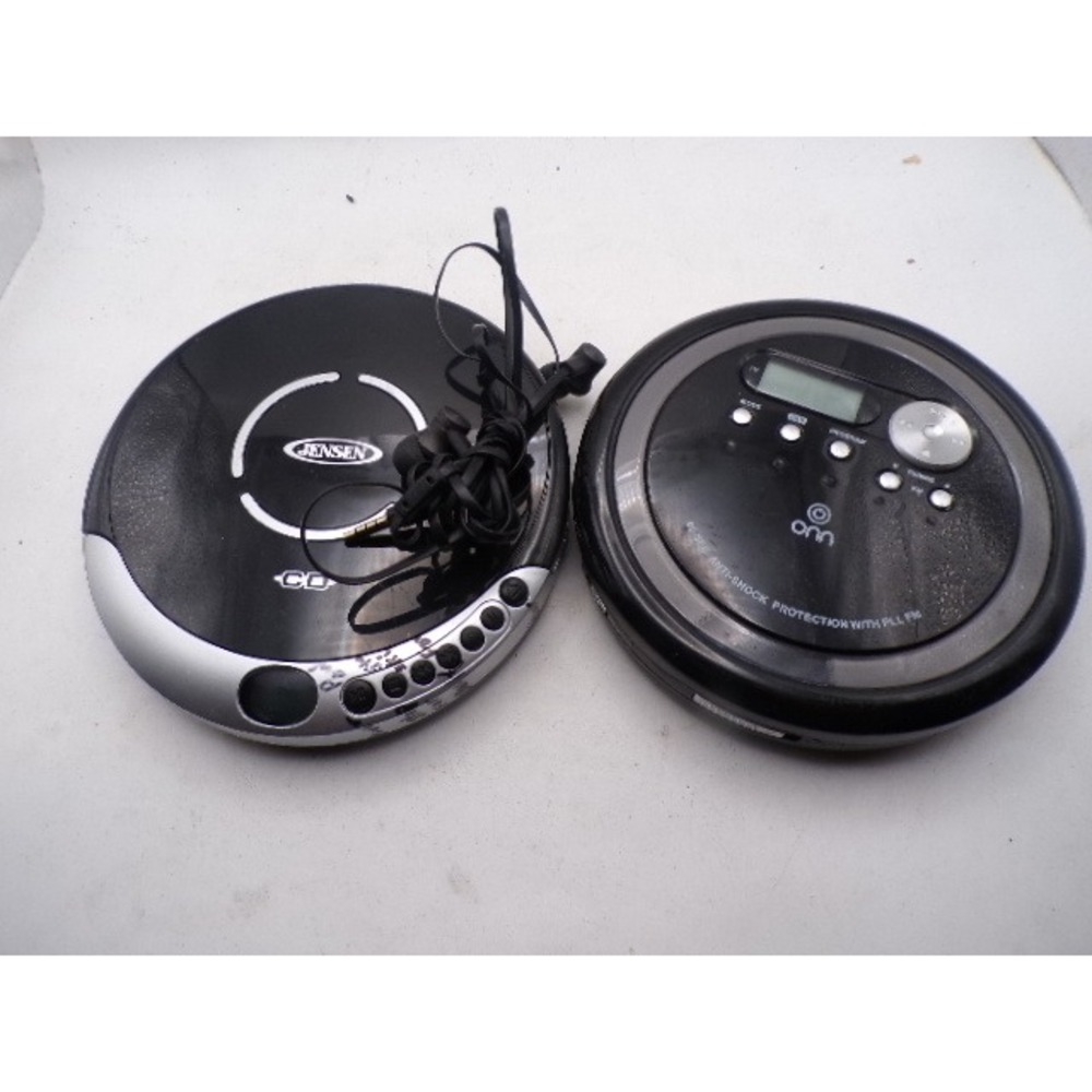Jensen‎ CD-115J and ONN ONA12AV025 Portable CD Player Bundle with FM Untested